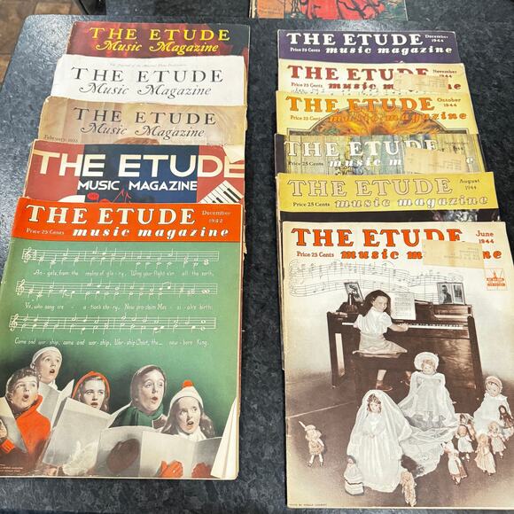 The Etude Music Magazine Lot of 26 1932 1933 1942 1944 1945 plus 4 extras VTG - Picture 4 of 4